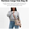 imageCoach Colored Dye Denim Cargo Tote 26B4Dark Natural