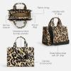 imageCoach Colored Dye Denim Cargo Tote 26B4Natural Leopard