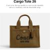 imageCoach Colored Dye Denim Cargo Tote 26B4Olive