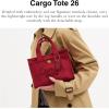 imageCoach Colored Dye Denim Cargo Tote 26B4Ruby