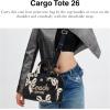 imageCoach Colored Dye Denim Cargo Tote 26Black Multi