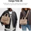 imageCoach Colored Dye Denim Cargo Tote 26Dark Natural