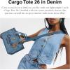 imageCoach Colored Dye Denim Cargo Tote 26Indigo