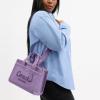 imageCoach Colored Dye Denim Cargo Tote 26Iris