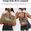imageCoach Colored Dye Denim Cargo Tote 26Leopard