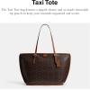 imageCoach Taxi Tote in Signature CanvasB4Maple Sable