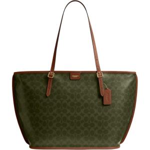 imageCoach Taxi Tote in Signature CanvasB4Olive Sable