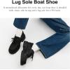 imageCoach Mens Lug Sole Boat ShoeBlack