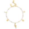 imageCOACH Jewelry Womens Signature Cat Charm Pearl Strand Bracelet