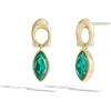 imageCOACH Womens Gemstone Earring and Necklace SetDARK GREEN