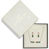 imageCOACH Womens Gemstone Earring and Necklace SetDARK GREEN
