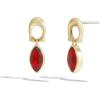 imageCOACH Womens Gemstone Earring and Necklace SetRED