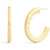 imageCOACH Jewelry Womens Signature C Large Hoop EarringsGold