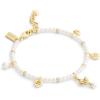 imageCOACH Jewelry Womens Signature Cat Charm Pearl Strand Bracelet