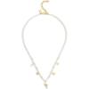 imageCOACH Jewelry Womens Signature Cat Charm Pearl Strand Necklace