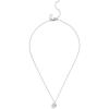 imageCoach Womens Halo Stone Heart Pendant NecklacePinkRhodium