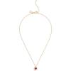 imageCoach Womens Halo Stone Heart Pendant NecklaceRedGold