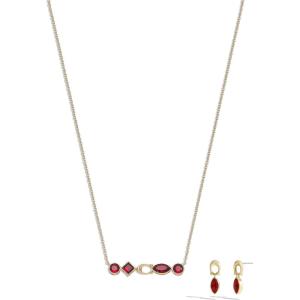 imageCOACH Womens Gemstone Earring and Necklace SetRED