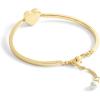 imageCOACH Jewelry Womens Signature C Heart Cuff Bracelet