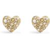 imageCOACH Jewelry Womens Signature C Pav Heart Stud Earrings