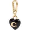 imageCOACH Womens Collectible Signature Jewelry CharmC Enamel Heart BlackGold