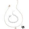imageCOACH Womens Collectible Signature Jewelry CharmPearl Bow BlackRhodium