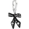 imageCOACH Womens Collectible Signature Jewelry CharmPearl Bow BlackRhodium