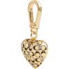 imageCOACH Womens Collectible Signature Jewelry CharmQuilted Heart Gold