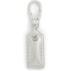 imageCOACH Womens Collectible Signature Jewelry CharmStitched Hangtag Rhodium