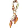imageCOACH womens Leather Hang Tag Printed Silk BandanaHoney BrownMulti