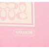 imageCOACH womens Textured Signature C Printed Silk SquareSoft Pink