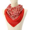 imageCOACH womens Textured Signature C Printed Silk SquareSport Red
