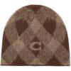 imageCoach Womens Argyle Knit BeanieGreyBrown