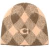 imageCoach Womens Argyle Knit BeaniePeachDark Stone