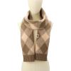 imageCoach womens Argyle Knit MufflerPeachDark Stone