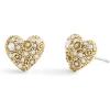 imageCOACH Jewelry Womens Signature C Pav Heart Stud Earrings
