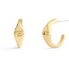 imageCOACH Jewelry Womens Signature Signet Huggie EarringsGold