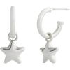 imageCOACH Jewelry Womens Star Charm Huggie EarringsRhodium