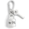 Lock Key Rhodium