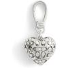 Quilted Heart Rhodium