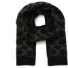 imageCOACH womens Jumbo Signature C ScarfBlack