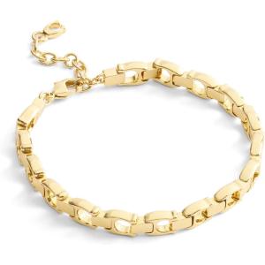 imageCOACH Jewelry Womens Beveled Signature C Link Bracelet