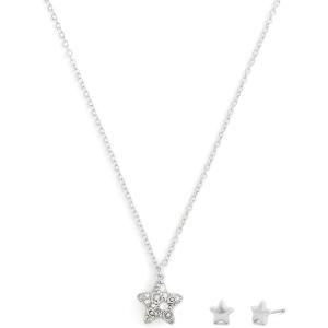 imageCOACH Jewelry Womens Signature C Pav Star Necklace ampamp Earrings Jewelry Set