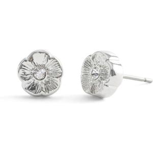 imageCOACH Jewelry Womens Signature Tea Rose Stud Earrings