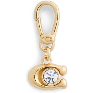 imageCOACH Womens Collectible Signature Jewelry CharmC Stone CrystalGold