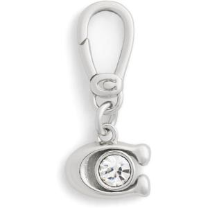 imageCOACH Womens Collectible Signature Jewelry CharmC Stone CrystalRhodium