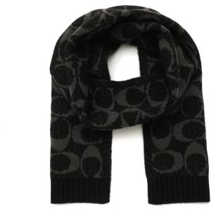 imageCOACH womens Jumbo Signature C ScarfBlack