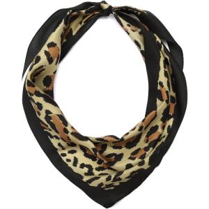 imageCOACH womens Leopard Printed Silk Elongated TriangleTan