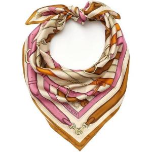 imageCOACH womens Multi Belt Printed Silk SquareHoney BrownMulti