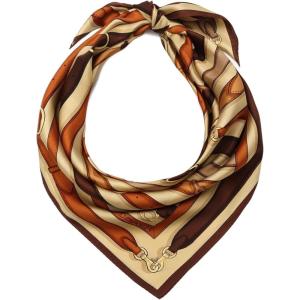 imageCOACH womens Multi Belt Printed Silk SquareTan Multi